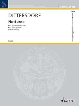 Illustration dittersdorf notturno pour 4 flutes