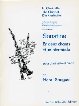 Illustration sauguet sonatine 2 chants et 1 intermede