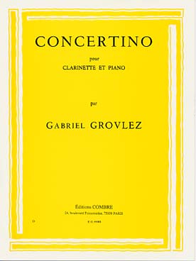 Illustration grovlez concertino clarinette/piano