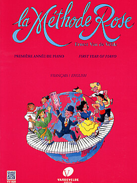 Illustration de La Méthode Rose, nouvelle édition bilingue avec morceaux récréatifs anglo- saxons, reliure spirale - édition sans CD