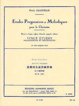 Illustration de Études progressives et mélodiques - 2e cahier : 20 études moyenne force
