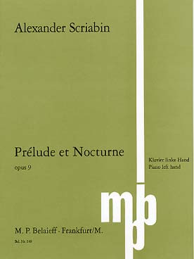 Illustration de Prélude et Nocturne op. 9 (pour la main gauche)