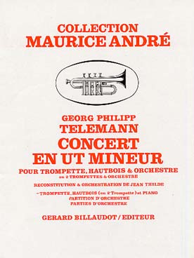 Illustration de Concerto en ut m pour 2 trompettes ou trompette et hautbois, et piano