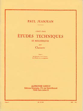 Illustration de 25 Études techniques et mélodiques - Vol. 2 : Parties de 2e et 3e clarinette du Vol. 1