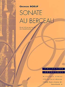 Illustration boeuf sonate au berceau 3 clar. ou 3 sax