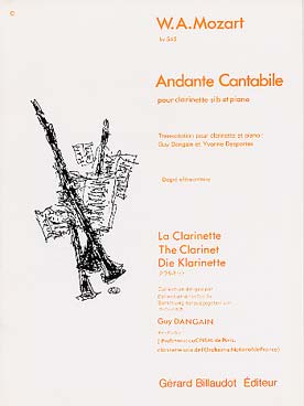 Illustration de Andante cantabile KV 545 (tr. Dangain/ Desportes)