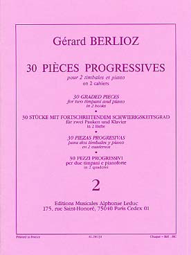 Illustration de 30 Pièces progressives timbales et piano - Vol. 2