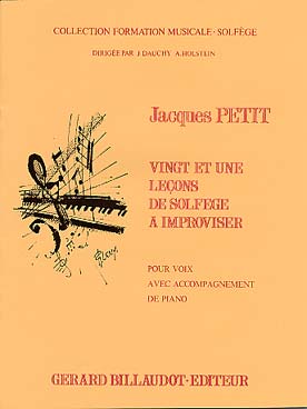 Illustration de 21 Leçons de solfège à improviser pour voix et accompagnement de piano