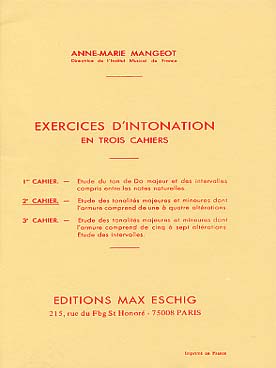 Illustration de Exercices d'intonation - 2e Cahier : étude des tonalités majeures et mineures