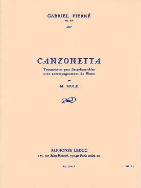 Illustration pierne canzonetta op. 19