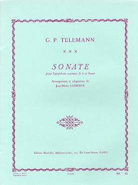 Illustration telemann sonate en si b (saxo soprano)