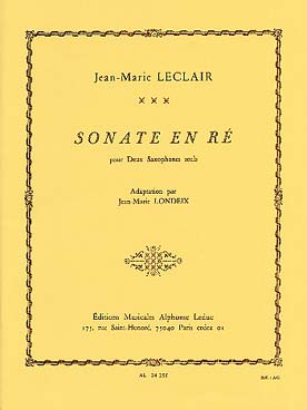 Illustration leclair sonate en re (tr. londeix)