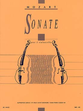 Illustration mozart sonate pour 2 violoncelles