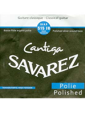 Illustration de CORDES SAVAREZ Cantiga bleue filée plaquée argent poli - 5e (la)