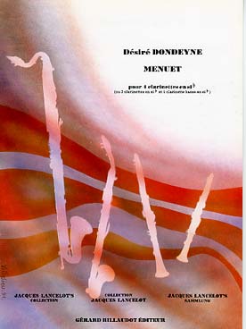 Illustration de Pédagogie des ensembles de clarinettes - Vol. 7 : Menuet (4 cl. si b)