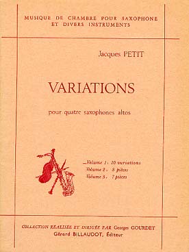 Illustration de Variations pour 4 saxophones altos - Vol. 1 : 10 variations