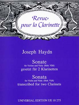 Illustration haydn sonate hob. vi/6 violon/alto