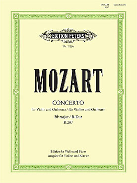 Illustration de Concerto N° 1 K 207 en si b M - éd. Peters