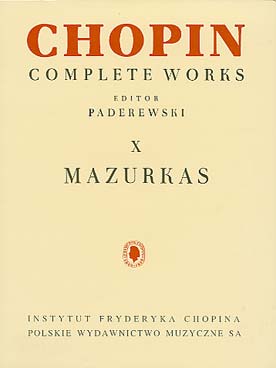 Illustration de Œuvres complètes (rév. Paderewski) - Vol. 10 : Mazurkas