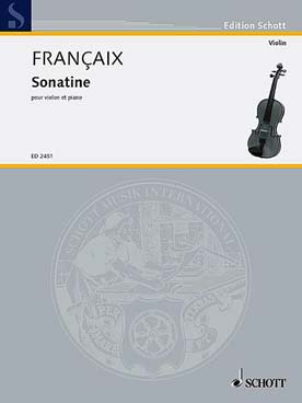 Illustration francaix sonatine pour violon et piano