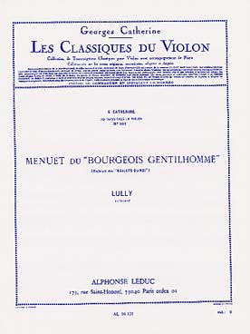 Illustration de Ballets du Roi, menuet du Bourgeois Gentilhomme