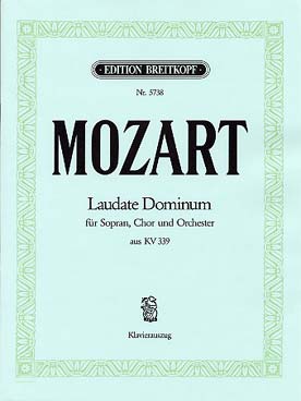 Illustration de Laudate Dominum de "Vêpres solennelles" K 339 pour soprano