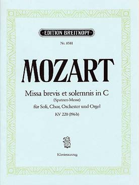 Illustration de Missa brevis et solemnis (des moineaux) K 220 (196b) en do M