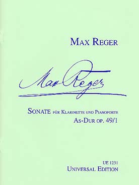 Illustration reger sonate op. 49/1 en la b maj