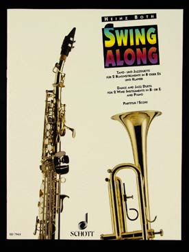 Illustration de Swing along : Duos danse et jazz pour 2 clarinettes ou 2 saxos mi b et piano - Parties de clarinette (en accolade)