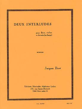 Illustration de 2 Interludes pour flûte, violon et clavecin