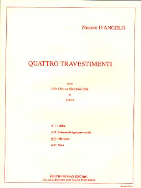 Illustration de Quattro travestimenti pour flûte à bec ou flûte traversière et guitare - N° 3 : Mercato