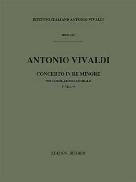 Illustration de Concerto RV 535 F VII/9 en ré m pour 2 hautbois, cordes et clavecin