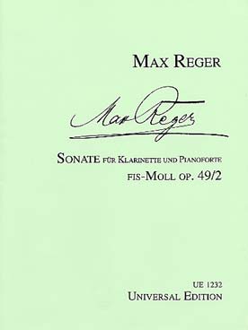 Illustration reger sonate op. 49/2 en fa # min