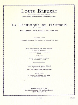 Illustration de La Technique du hautbois - sonorité et mécanisme - par l'étude rationnelle des gammes - Vol. 1