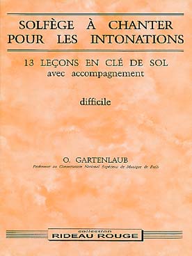 Illustration de Solfèges à chanter pour les intonations 13 Leçons clé de sol a/a (difficile)