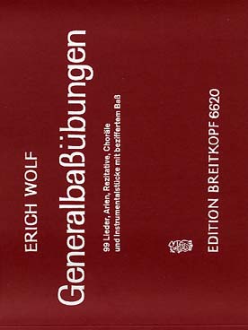 Illustration de Exercices de basse continue : 99 lieder, arias, récitatifs, chorals et pièces instrumentales avec basse chiffrée