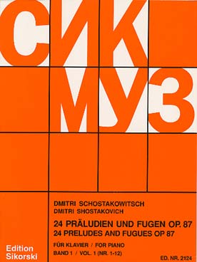 Illustration de 24 Préludes et fugues op. 87 - Vol. 1 : N° 1 à 12