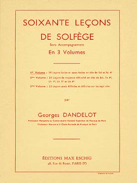 Illustration de 60 Leçons de solfège - Vol. 1