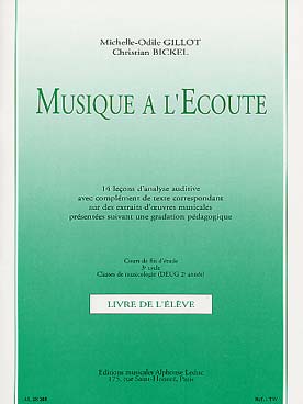 Illustration de Musique à l'écoute, cours de Fin d'Études 3e cycle - Livre de l'élève