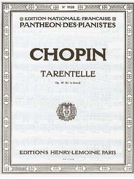 Illustration chopin tarentelle op. 43 en la b