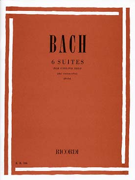 Illustration de 6 Suites pour violoncelle transcrites pour violon (tr. Polo)