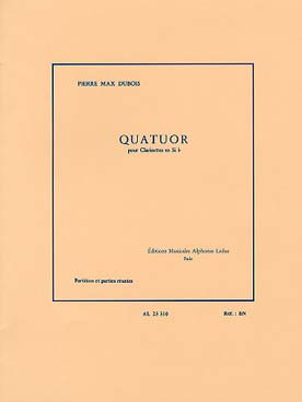 Illustration dubois quatuor en si b partition/parties