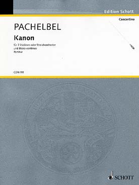 Illustration de Canon pour 3 violons, basse continue ou orchestre à cordes