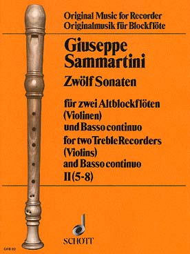 Illustration de 12 Sonates (2 flûtes alto et b. c.) - Vol. 2 : N° 5 en fa M, N° 6 en ré m, N° 7 en fa M, N° 8 en fa M