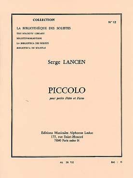 Illustration de Piccolo pour petite flûte et piano