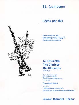 Illustration campana pezzo per due flute/violoncelle
