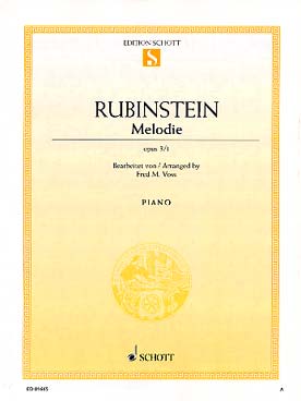 Illustration rubinstein melodie op. 3 n° 1 en fa maj