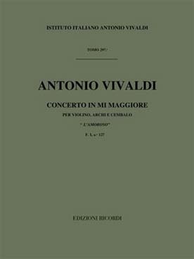 Illustration de Concerto RV 271 F I N° 127 en mi M pour violon, cordes et clavecin "l'Amoroso"