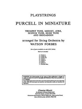 Illustration de PLAYSTRINGS : musique pour orchestre de jeunes instrumentistes à cordes Facile 6 : Purcell en miniature - Conducteur