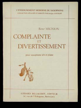 Illustration de Complainte et divertissement (sax ténor)